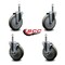 Service Caster Regency 460EC26 EC-26 5'' Replacement Caster Set with Brakes, 4PK REG-SCC-GR20S514-PPUB-845-2-TLB-2 - alternate 2